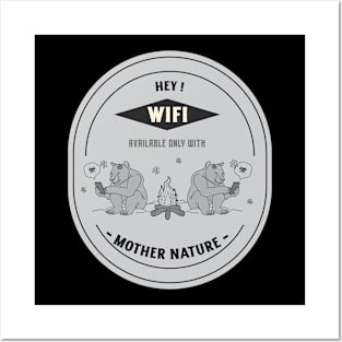 Wifi with mothernature design Posters and Art